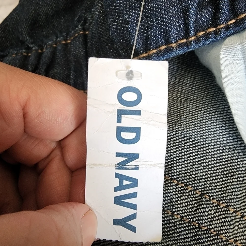NWT Old Navy Dark Wash Jeans Boys XXL 18 Regular Straight Thigh Leg Drawstring